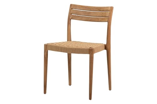 Adda Home Stuhl, Teak/Seil, Natur, 52X50X81 cm von Adda Home