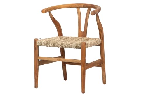 Adda Home Stuhl, Teak/Seil, Natur, 55X55X80 cm von Adda Home