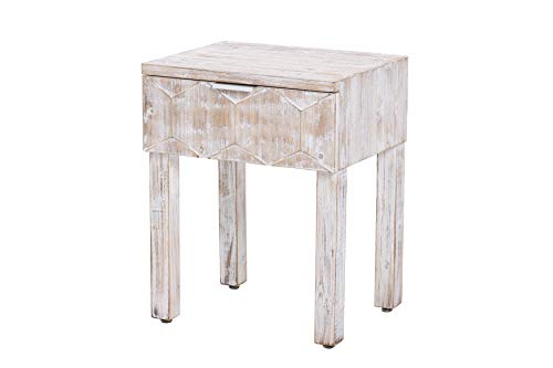 Adda Home Tisch, Holz Holzwerkstoff, White Washed, Grande von Adda Home
