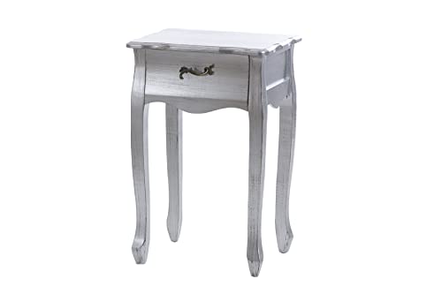 Adda Home Tisch, Paulownia Holzwerkstoff, Silberfarben/Bronzefarben, 45X34X69 cm von Adda Home