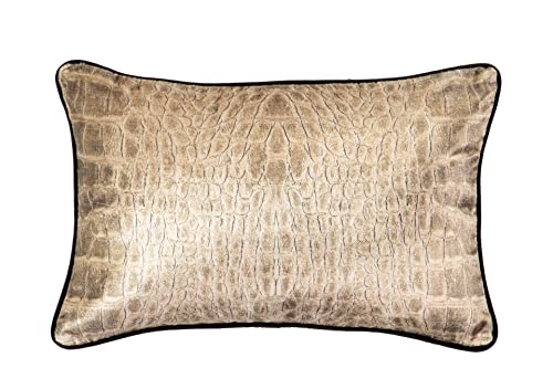 Adda Home Velvet Caiman Kissen, 45 x 13 x 30 cm von Adda Home