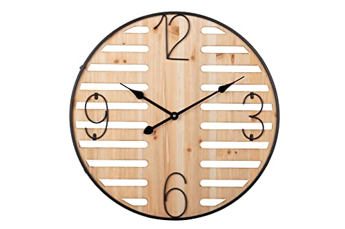 Adda Home Wanduhr aus Metall, Holz, 60 x 4,5 x 60 cm von Adda Home