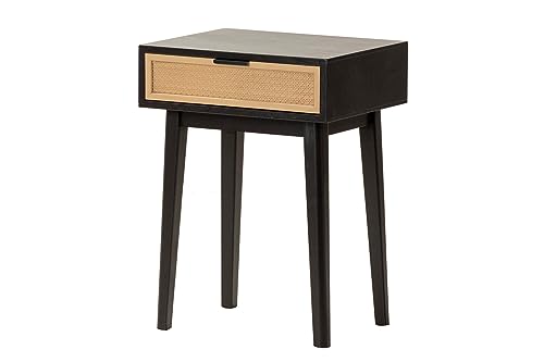 Adda Home tischtisch, Kiefernholz/MDF, Sperrholz, Braun/Schwarz, 45X35X60 cm von Adda Home