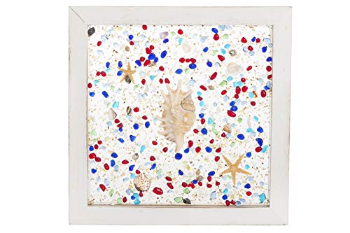 Bild aus Holz/Muscheln/Res./Crist Caracola 30 x 2 x 30 cm von Adda Home