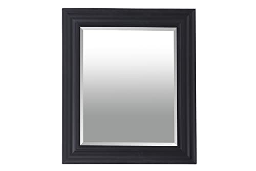 Spiegel aus Holz, Schwarz, 50 x 60 cm, 59 x 4 x 69 cm von Adda Home
