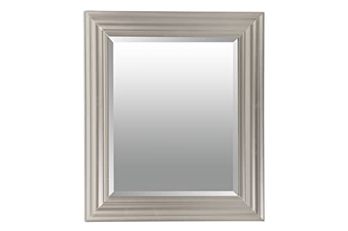 Spiegel aus Holz, silberfarben, 50 x 60 cm, 59 x 3 x 69 cm von Adda Home