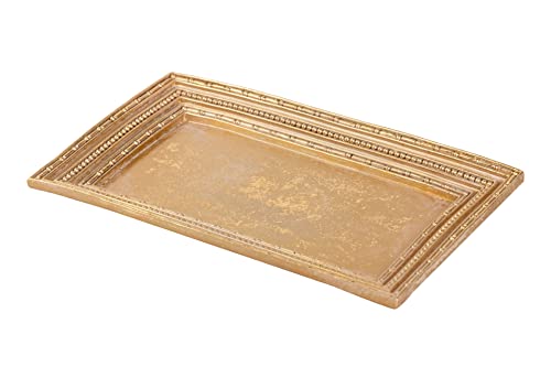 Tablett aus Goldharz, 25 x 14,5 x 2,5 cm von Adda Home