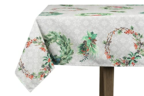 Tischdecke, fleckenabweisend, Krone, Weihnachten, 145 x 250 cm von Adda Home