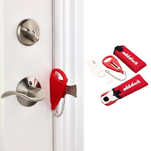 Addalock The Original Portable Door Lock for Travel & Home Security, 1-Piece Door Latch Lock for Houes, Apartments, Hotels, Motels, Schlafsäle & AirBnBs – Verriegeln Sie die Tür und bleiben Sie zu von Addalock