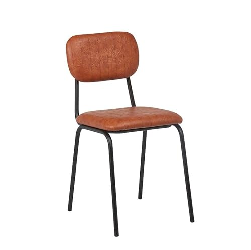Addecor Esszimmerstuhl | Hergestellt aus Eisen und Holz | 85 × 45 × 45 cm | Modell Bertie | Stuhl aus Kunstleder von Addecor