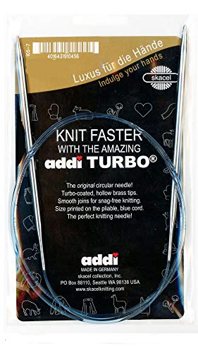 addi Turbo Rundstricknadel, exklusives blaues Band, 30 cm, Größe US 04 (3,5 mm) von Addi