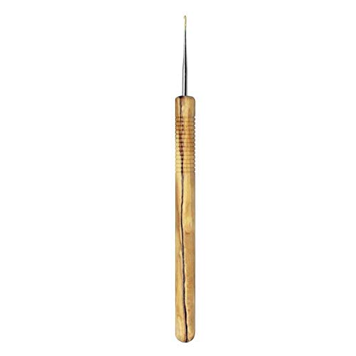 Addi 578-7 AddiNature Häkelnadel mit Olivenholzgriff, 15 cm x 0,5 mm, Messing, 0.5mm von Addi