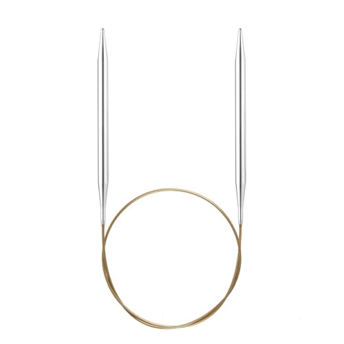 Addi AD1057050-8.00 Rundstricknadel Basic metall, Silber, 20 x 20 x 1 cm von Addi