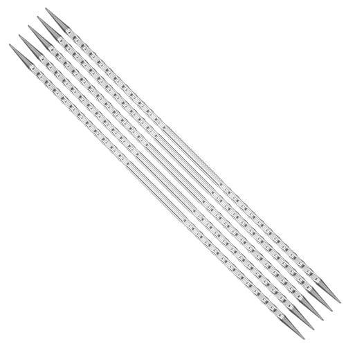 Addi AD1702020-03.00 Doppelt-Spitz Nadeln, Silber, 20cm, 3mm, 5 Count von Addi