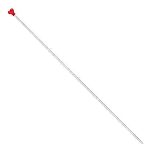 Addi AD2007035-4.50 Jackenstricknadeln, Perlgrau/Rot, 4,5 mm von Addi