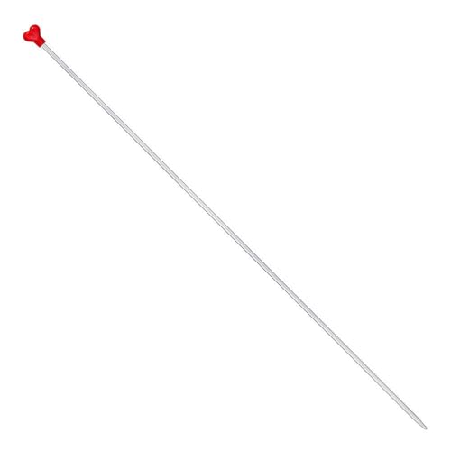 Addi AD2007040-3.00 Jackenstricknadeln, Perlgrau/Rot, 40 cm x 3 mm von Addi
