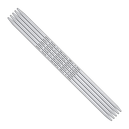 Addi AD2017023-5.50 Strumpfstricknadeln, Perlgrau, 23 cm x 5.5 mm, 5 von Addi