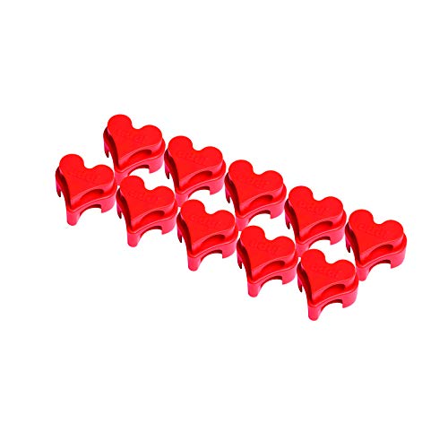 Addi AD4347 Maschensicherungs-Herzchen, Kunststoff, Rot, 5,5-10mm von Addi