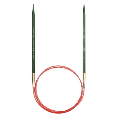 Addi - Addi Christmas Lace (100cm, 4.00mm) Rundschreiben Stricknadel mit Eloxierte Aluminiumspitzen und Rote Kunststoffschnur - 1 Nadel von Addi