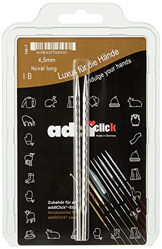 Addi AD7467000-04.50 Long Needle Case, Metall, Red/Blue/Silver, 4.5mm (UK 7 / US 7) von Addi