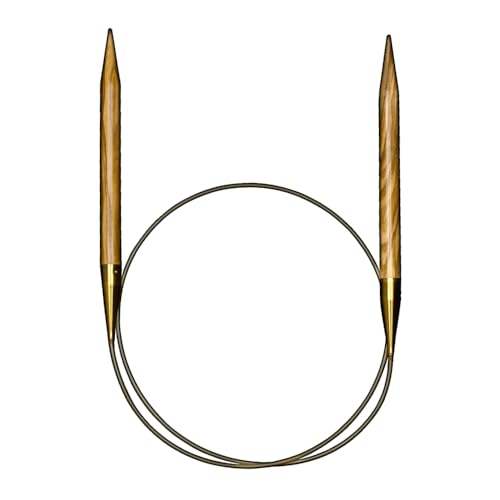Addi Nature Rundstricknadeln aus Olivenholz 80 cm x 4,5 mm - Premium Qualität von Addi
