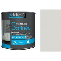 Acrylfarbe für verschiedene Untergründe, Asche seidenmatt , 0,5 Liter. von Addict