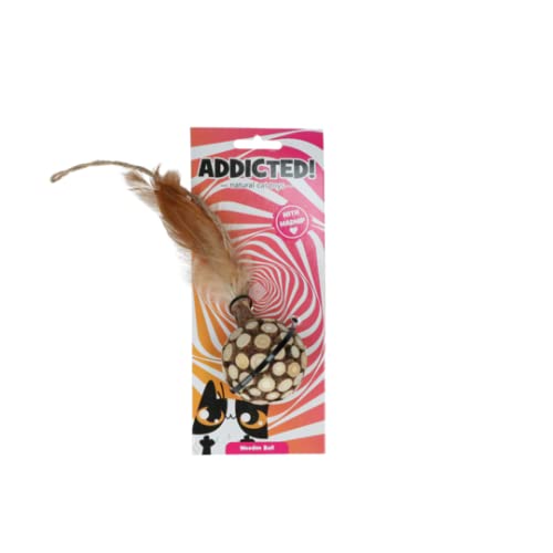 Addicted Wooden Ball mit Federn Katzenspielzeug Addicted Wooden Ball mit Federn Katzenspielzeug von Addicted