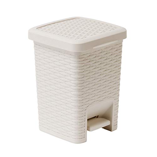 Addis, Rattan-Kunststoff, Calico Leinen, Pedal Bin von Addis