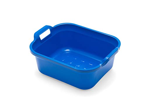 Addis 517951 große Spülschüssel mit Griffen, rechteckig, 10 l, Kobaltblau, 39 x 32 x 14 cm von Addis