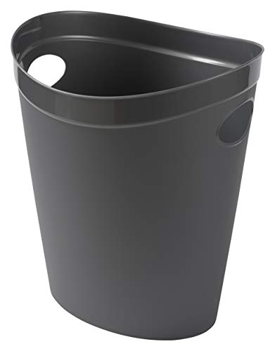 Addis FlexiBin Abfalleimer, Schwarz, metallic Silver, 12 ltr von Addis