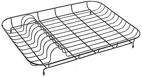 Addis Abtropfgestell aus Draht, schwarz, 43 x 33 x 7 cm von Addis