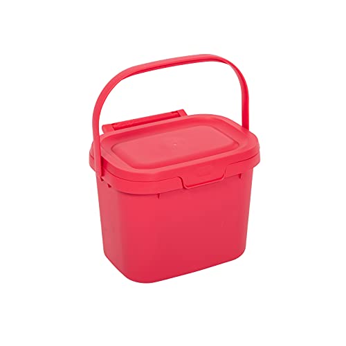 Addis Everyday Kitchen 518694 Lebensmittelabfalleimer, 4,5 Liter, Granatapfel von Addis
