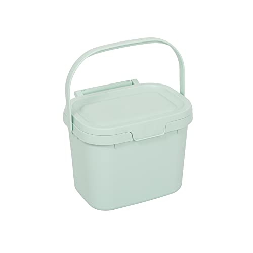 Addis Everyday Kitchen 518696 Lebensmittelabfalleimer, 4,5 Liter, Mist Soft Green von Addis
