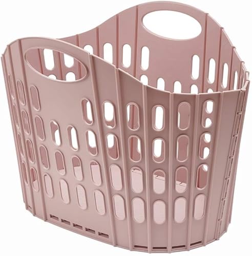 Addis Faltbarer Wäschekorb, einfach zu verstauen, Pink, 38 Liter von Addis