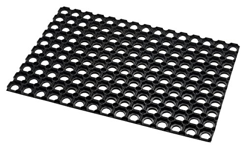 Addis Fußmatte Honeycomb mit Heavy Duty 100% Gummi, schwarz, 60 x 40 cm von Addis