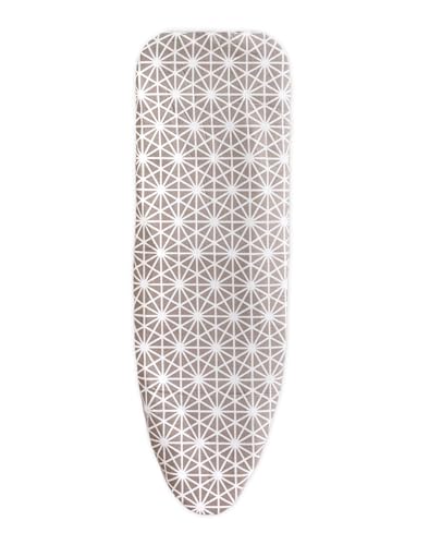 Addis Großer Bügelbrett-Ersatzbezug mit perfektem Kordelzug-Knebel, passend für bis zu 123 x 39 cm Form-Design, Baumwolle, Azteken-Dunkelsand von Addis