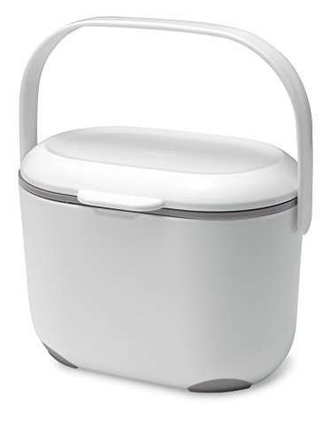 Addis Komposteimer für die Küche, 2,5 l, Weiß/Grün, weiß/grau, 2.5L von Addis