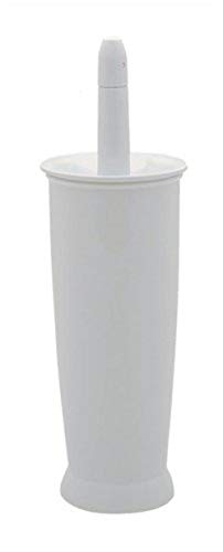 Addis LAV Set Weiss 510284 Geschlossene Toilettenbürstengar, Kunststoff, 12.5 x 12.5 x 39 cm von Addis