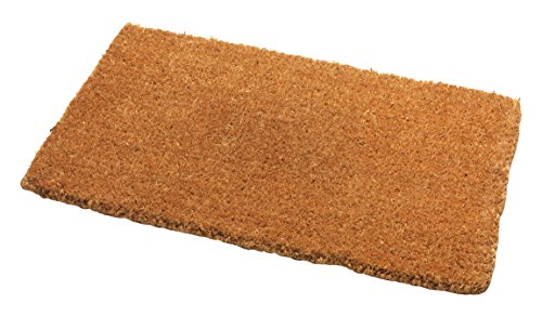 Addis Malton Fußmatte mit hochsaugfähigem Flor, einfarbig, natürliche Kokosfaser, groß, 75 x 45 cm von Addis