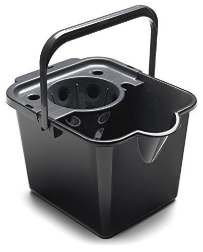 Addis Mopp-Eimer, 514063 - Schwarz, 12 Liter, Kunststoff, Bodenreinigungseimer und Auswringer von Addis