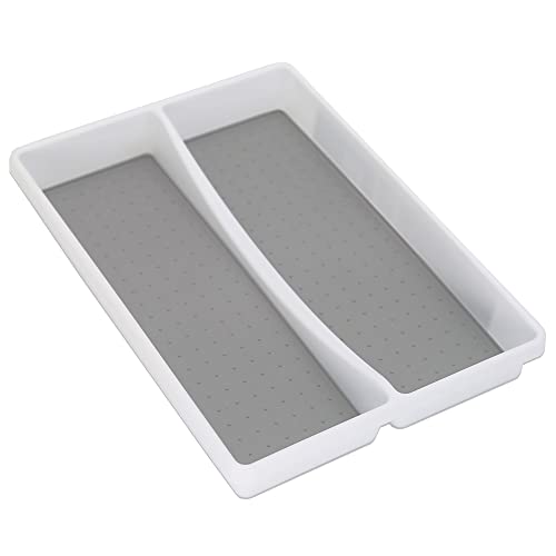 Addis Premium Soft Touch 2 Twin Compartment Drawer Large Utensil Cutlery Organizer Tray White & Grey new 2 Sections von Addis