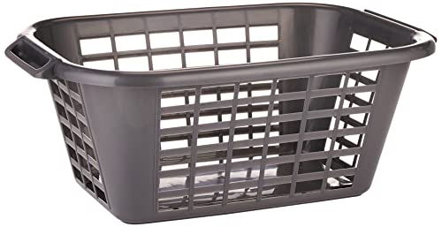 Addis Laundry Basket Metal Wäschekorb Metall 510607, Kunststoff, Smokey Grey, 26L x 17.7W x 10.6H centimetres von Addis