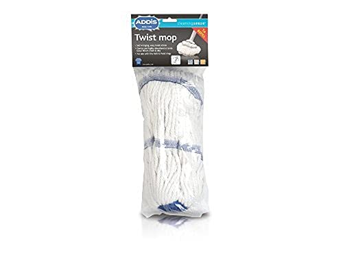 Addis Twist Mop Nachfüller 508868, Baumwolle, weiß, 1 von Addis
