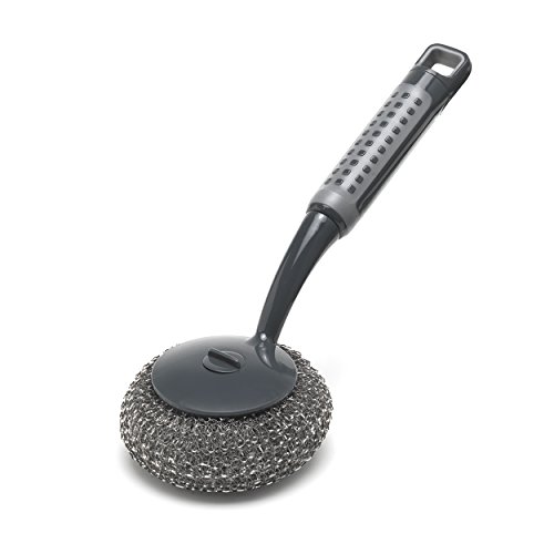 Addis comfigrip mit langem Griff Waschen bis Topfreiniger Scrub Brush, Metallic Graphit, 26 x 10 x 12 cm von Addis