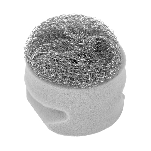 Fairy Platinum Easy Grip Dual Sponge with Stainless Steel Wool Scourer, Pack of 2, Grey One Size 518945 von Addis