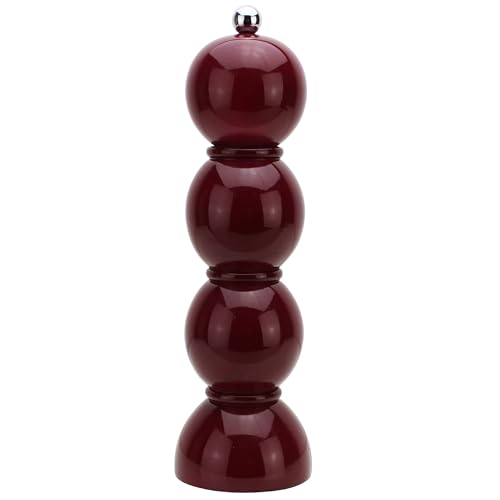 Addison Ross 24 cm Spulenmühle Kirsche - Salz- und Pfeffer Mühle - Keramik-Mahlwerk - Gummibaumholz - Rot von Addison Ross