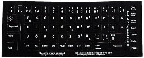Addison 300162 Türkisch F schwarz Tastatur Sticker von Addison