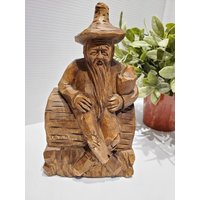 Vintage Hobo Skulptur Aus Holz, Handgeschnitzter Hobo, Handgeschnitzter Handgeschnitzt, Handgeschnitzt von AddysAtticVintage