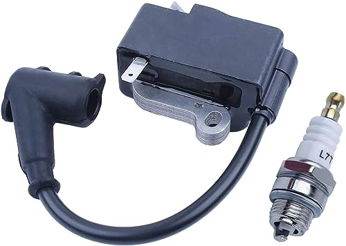 Zündspule für STIHL MS270 MS280 Serie, ADEFOL Langlebiges Zündspulenmodul Professionelle Serienteile Zubehör für Zündspulen #1133-400-1350 (mit Zündkerze) von Adefol