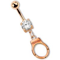 Adelia´s Bauchnabelpiercing "Piercing  Piercing Bauchnabelpiercing" 316l Stahl Banane - mit Handschelle - rosegold von Adelia´s